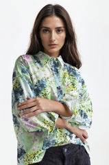 Printed-Collar Button Down Shirt WM-CS-SS24-028