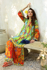 1 Piece Unstitched Cotton Silk Kaftan KFN-52001