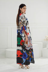 1 Piece Unstitched Cotton Silk Kaftan KFN-52002