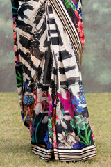 3 Piece Unstitched Denting Lawn Saree SR-52008
