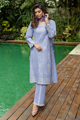 3 Piece Unstitched Embroidered Lawn Suit with Printed Jacquard Dupatta SP-52007
