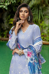 3 Piece Unstitched Embroidered Lawn Suit with Printed Jacquard Dupatta SP-52007
