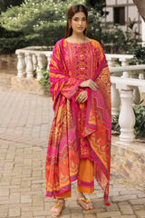 3 Piece Unstitched Printed Khaddar Suit K-52025