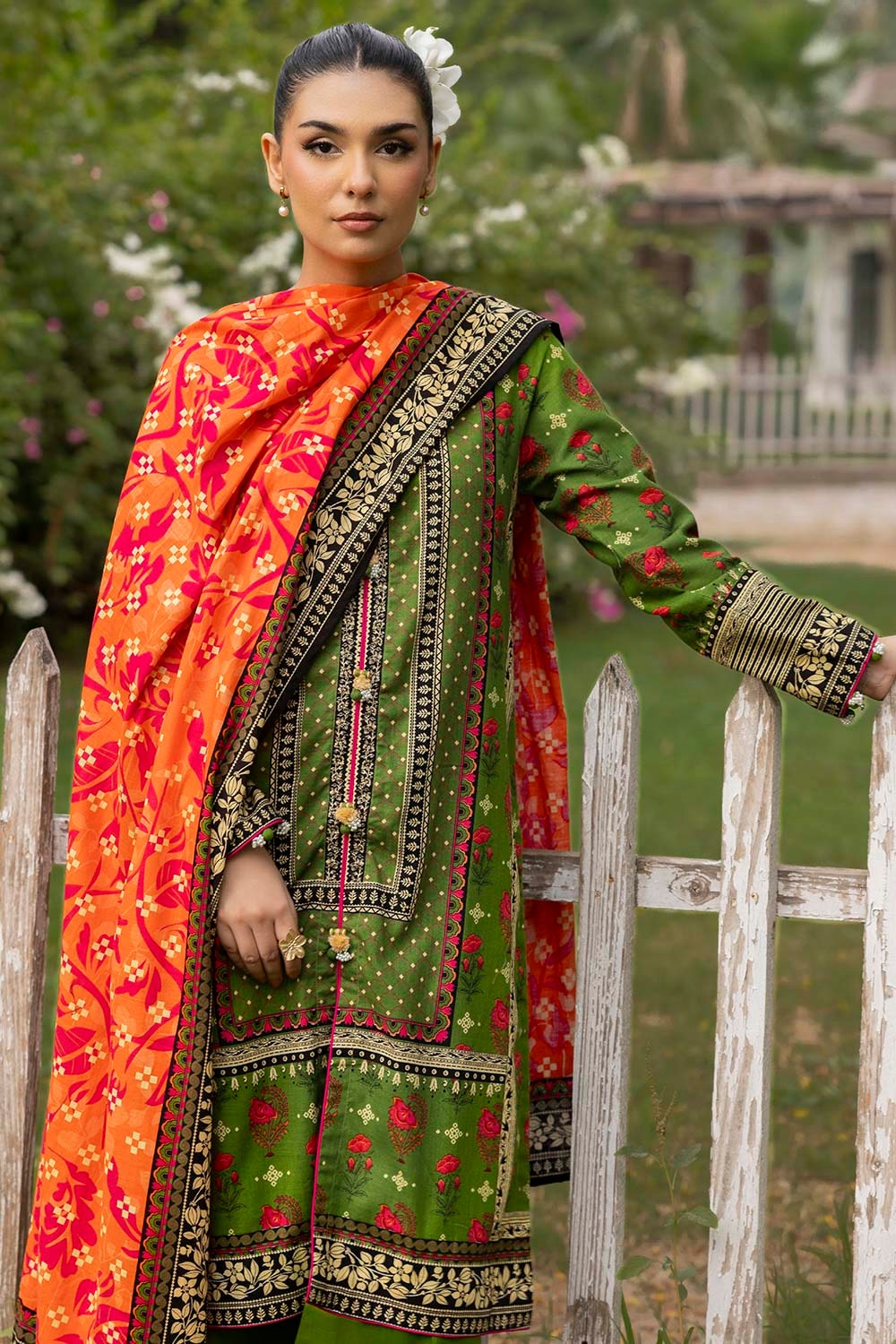 3 Piece Unstitched Printed Khaddar Suit K-52027
