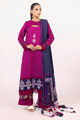 3 Piece Unstitched Printed Khaddar Suit K-52056