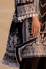 3 Piece Unstitched Embroidered Printed Lawn Suit B-52016