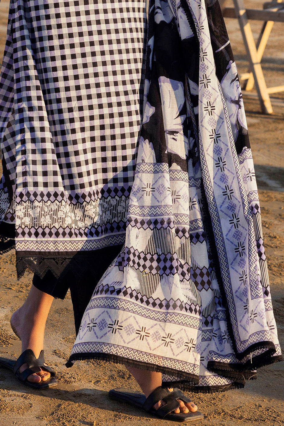 3 Piece Unstitched Embroidered Printed Lawn Suit