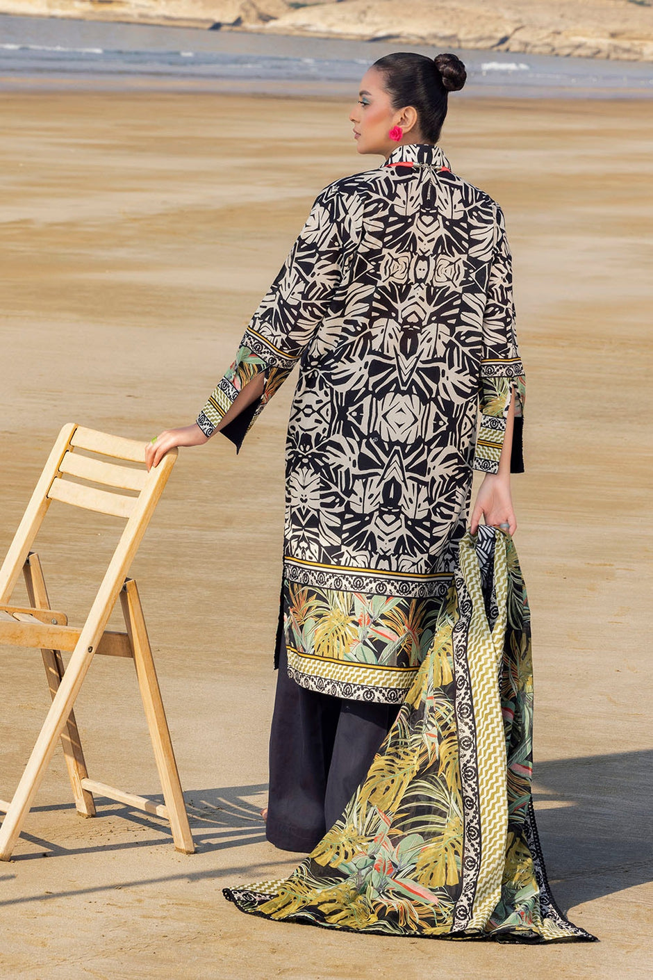 3 Piece Unstitched Embroidered Printed Lawn Suit