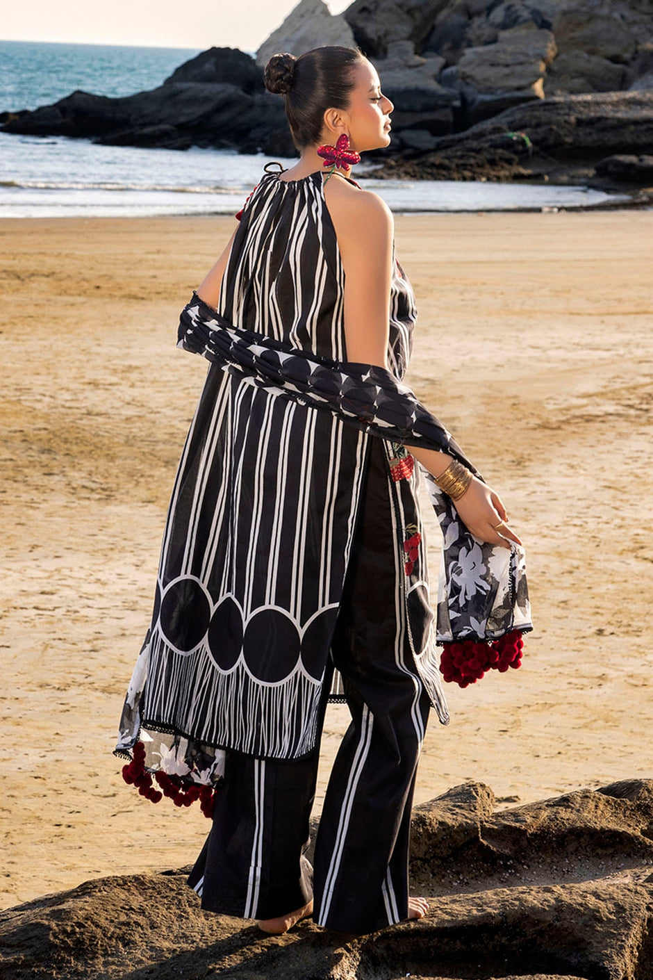 3 Piece Unstitched Embroidered Printed Lawn Suit