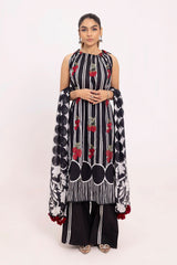 3 Piece Unstitched Embroidered Printed Lawn Suit CL-42330