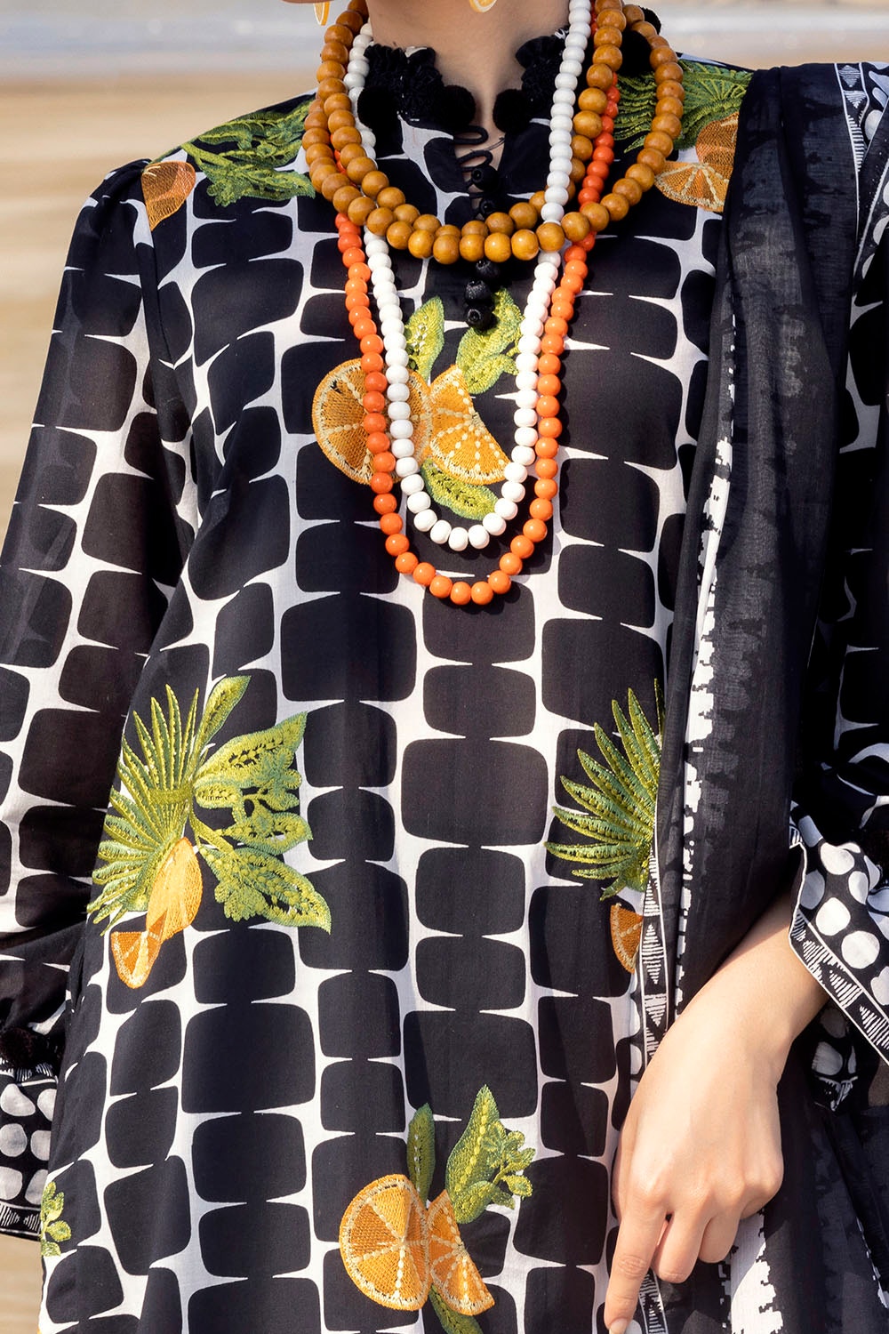 3 Piece Unstitched Embroidered Printed Lawn Suit CL-42331