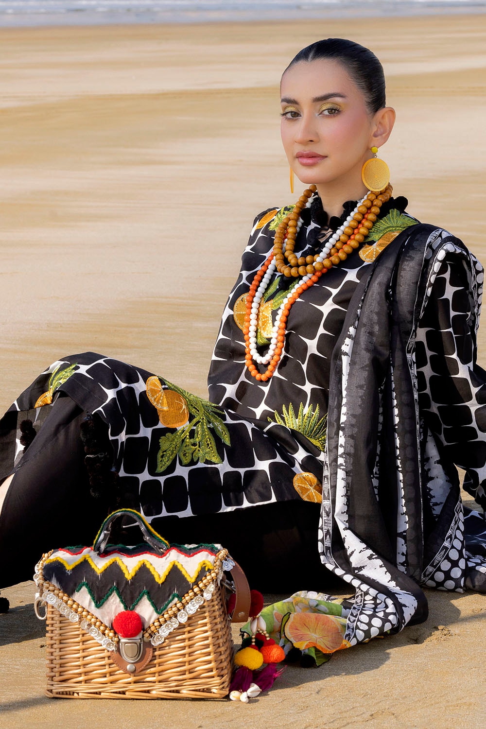 3 Piece Unstitched Embroidered Printed Lawn Suit CL-42331