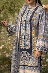 3 Piece Unstitched Embroidered Printed Lawn Suit with Printed Lawn Dupatta CL-52558