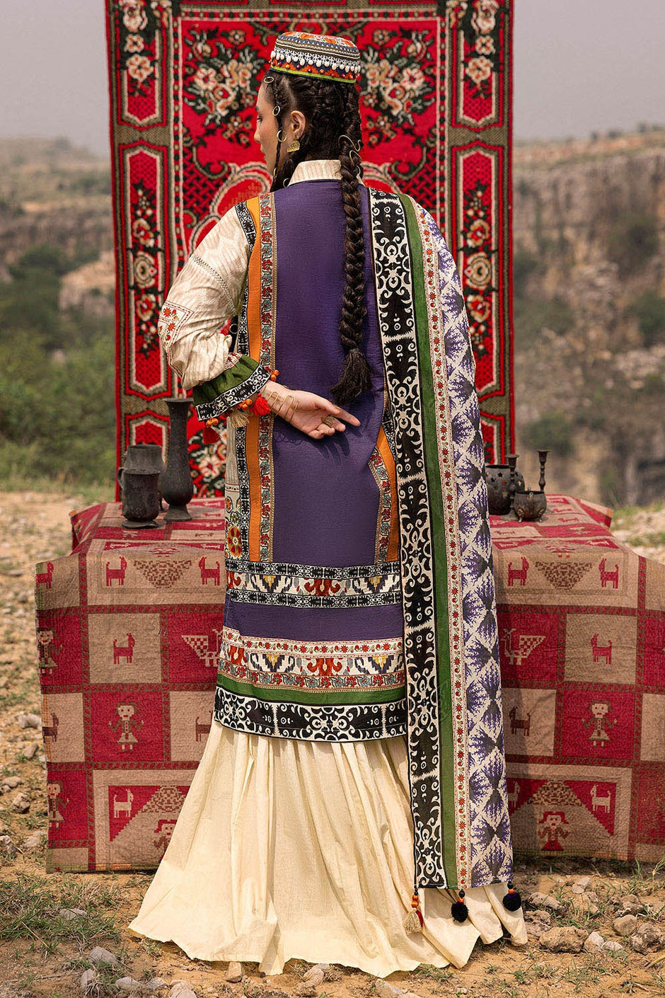 3 Piece Unstitched Embroidered Printed Lawn Suit with Printed Lawn Dupatta