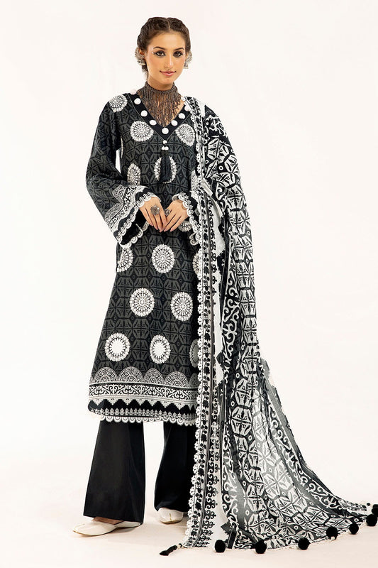 3 Piece Unstitched Printed Lawn Suit with Embroidered Lawn Dupatta CL-52560