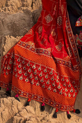 3 Piece Unstitched Printed Embroidered Leno Suit with Gold Lacquer Printed Dupatta CL-52524