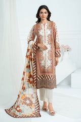 3 Piece Unstitched Printed Lawn Suit SD-52074
