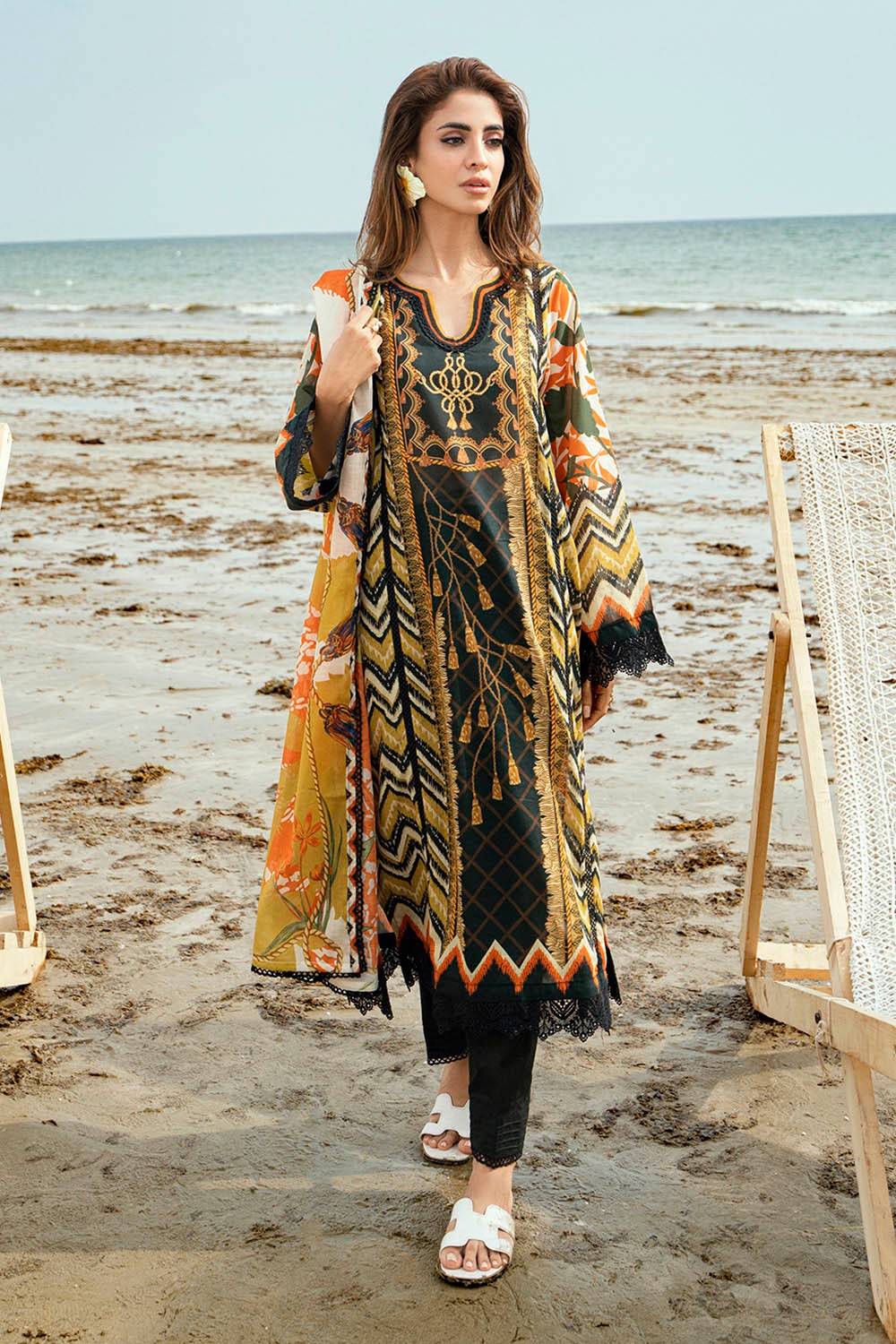 3 Piece Unstitched Printed Lawn Suit SD-52075