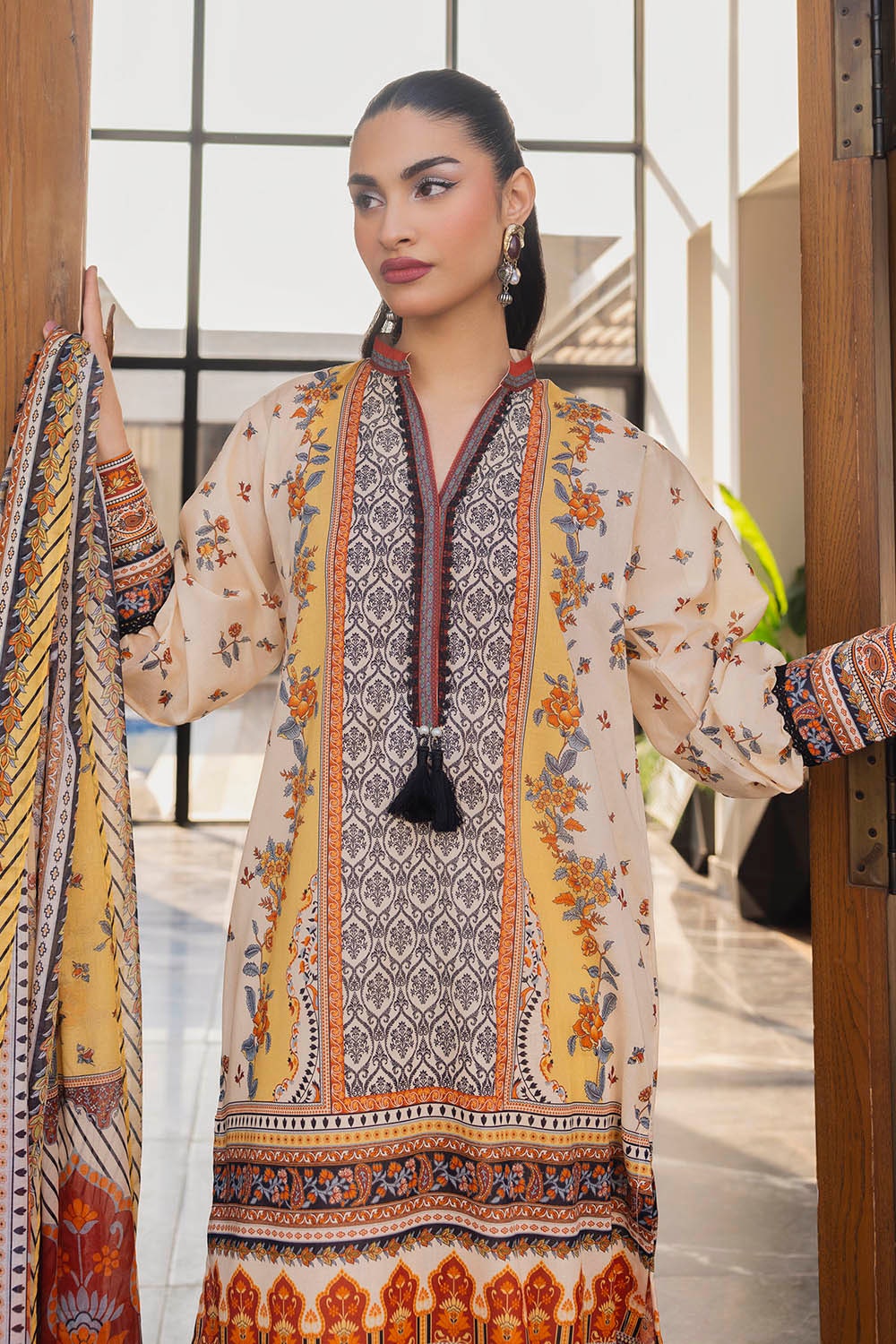 3 Piece Unstitched Printed Lawn Suit SD-52053