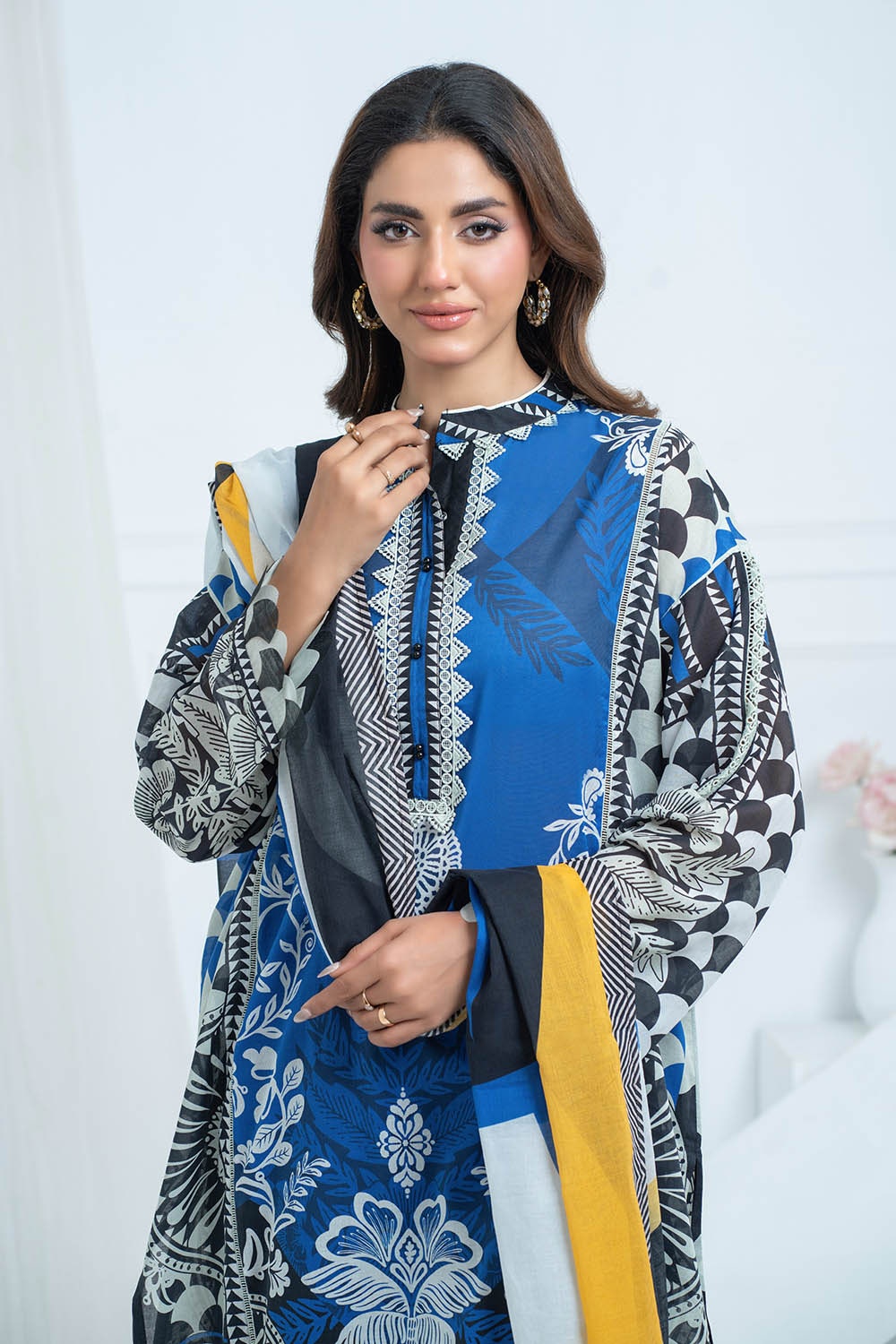 3 Piece Unstitched Printed Lawn Suit SD-52060
