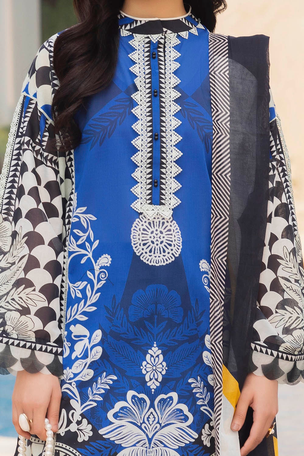3 Piece Unstitched Printed Lawn Suit SD-52060