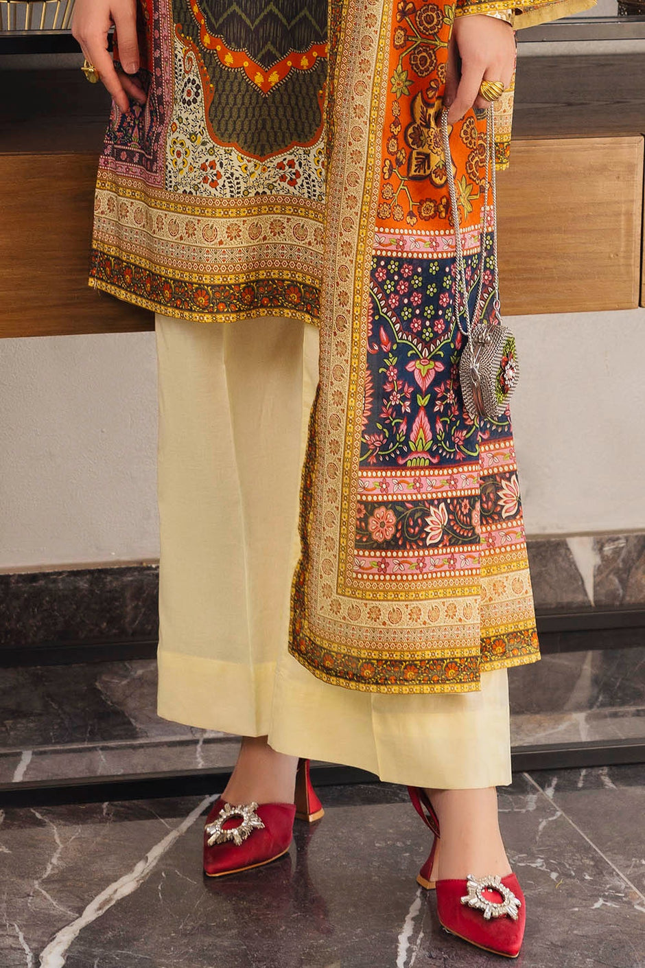 3 Piece Unstitched Printed Lawn Suit