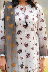 3 Piece Unstitched Jacquard Suit with Printed Lawn Dupatta CL-52502