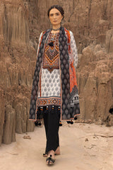 3 Piece Unstitched Printed Embroidered Lawn Suit CL-52540
