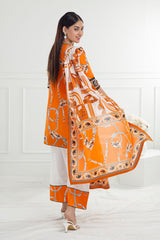 3 Piece Unstitched Printed Lawn Suit with Printed Lawn Dupatta CL-52498