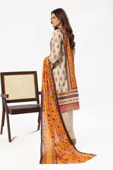 3 Piece Unstitched Printed Lawn Suit with Printed Lawn Dupatta CL-52503