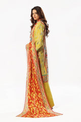 3 Piece Unstitched Printed Lawn Suit with Printed Lawn Dupatta CL-52507