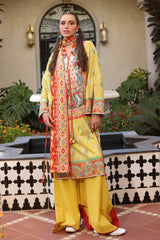 3 Piece Unstitched Printed Lawn Suit with Printed Lawn Dupatta CL-52507