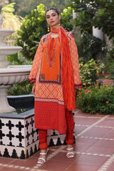 3 Piece Unstitched Printed Lawn Suit with Printed Lawn Dupatta CL-52510