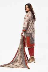 3 Piece Unstitched Printed Lawn Suit with Printed Lawn Dupatta CL-52511