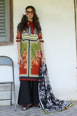 3 Piece Unstitched Printed Lawn Suit with Printed Lawn Dupatta CL-52570