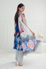 3 Piece Unstitched Printed Lawn Suit with Printed Lawn Dupatta CL-52429