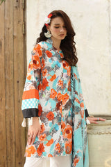 3 Piece Unstitched Printed Lawn Suit with Printed Lawn Dupatta CL-52563