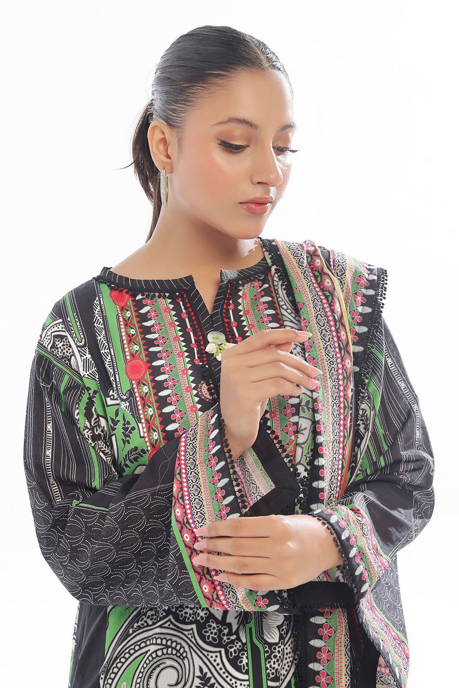 3 Piece Unstitched Printed Lawn Suit