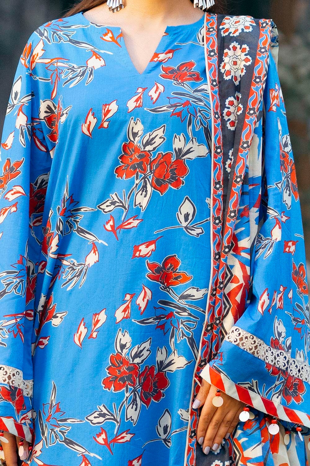 3 Piece Unstitched Printed Lawn Suit CL-52424