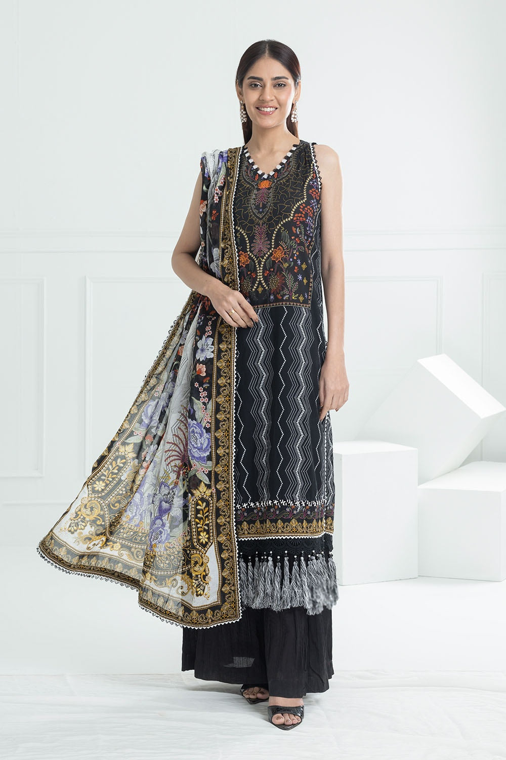 3 Piece Unstitched Printed Lawn Suit CL-52467