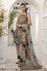 3 Piece Unstitched Embroidered Printed Lawn Suit with Printed Lawn Dupatta CL-52431