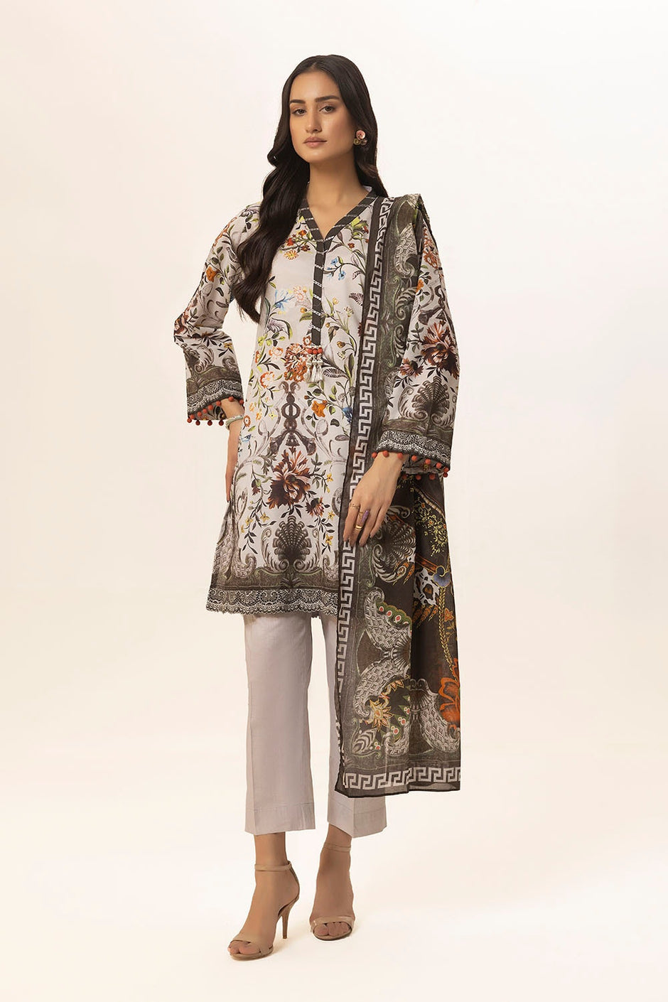 2 Piece Unstitched Printed Lawn Suit