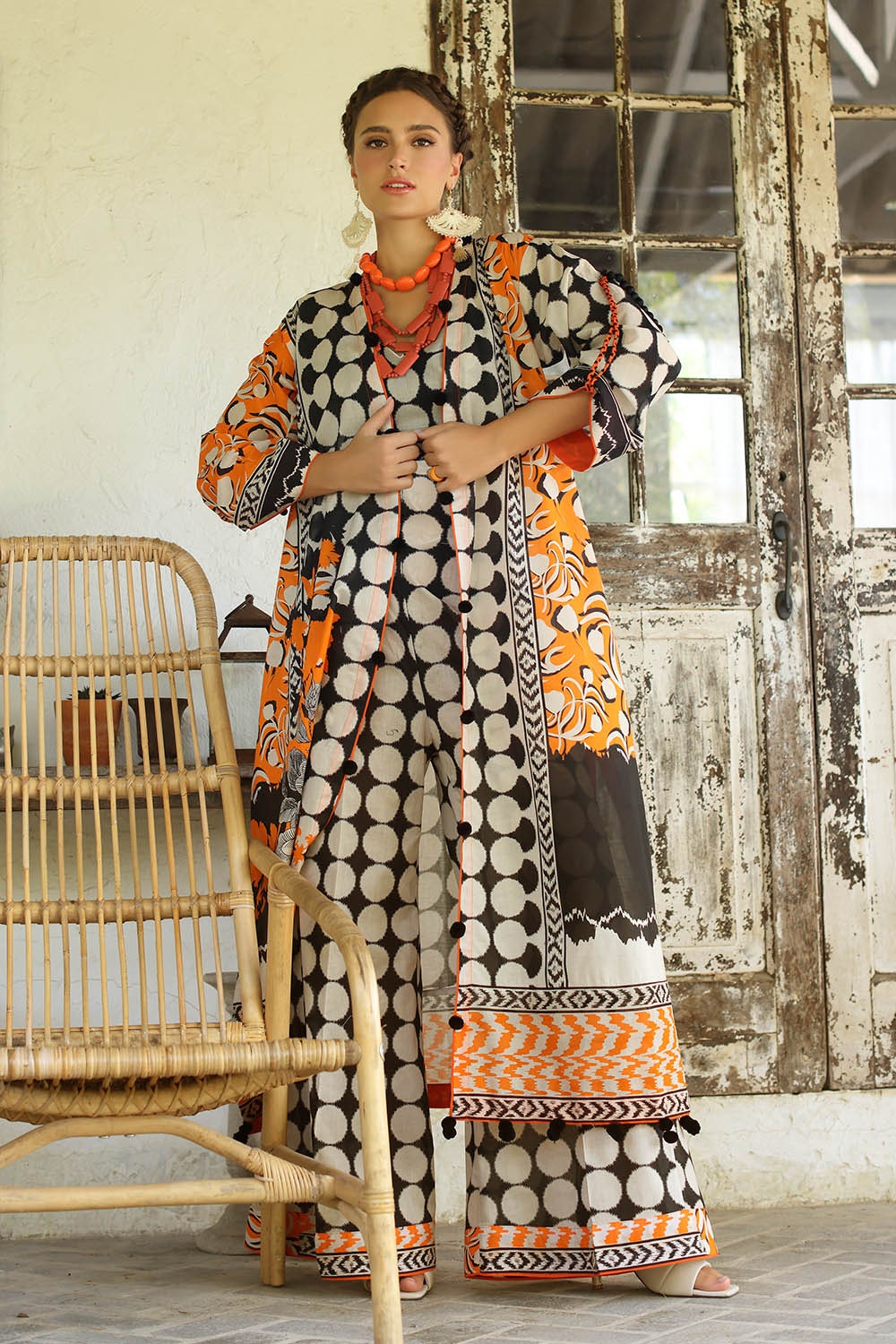 3 Piece Unstitched Printed Lawn Suit with Printed Lawn Dupatta CL-52527
