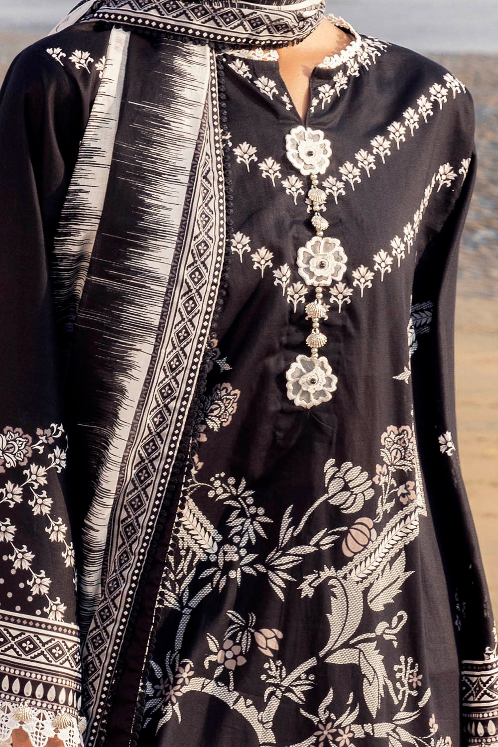 3 Piece Unstitched Printed Lawn Suit B-52009