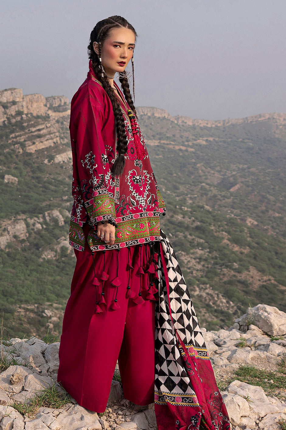 3 Piece Unstitched Printed Lawn Suit