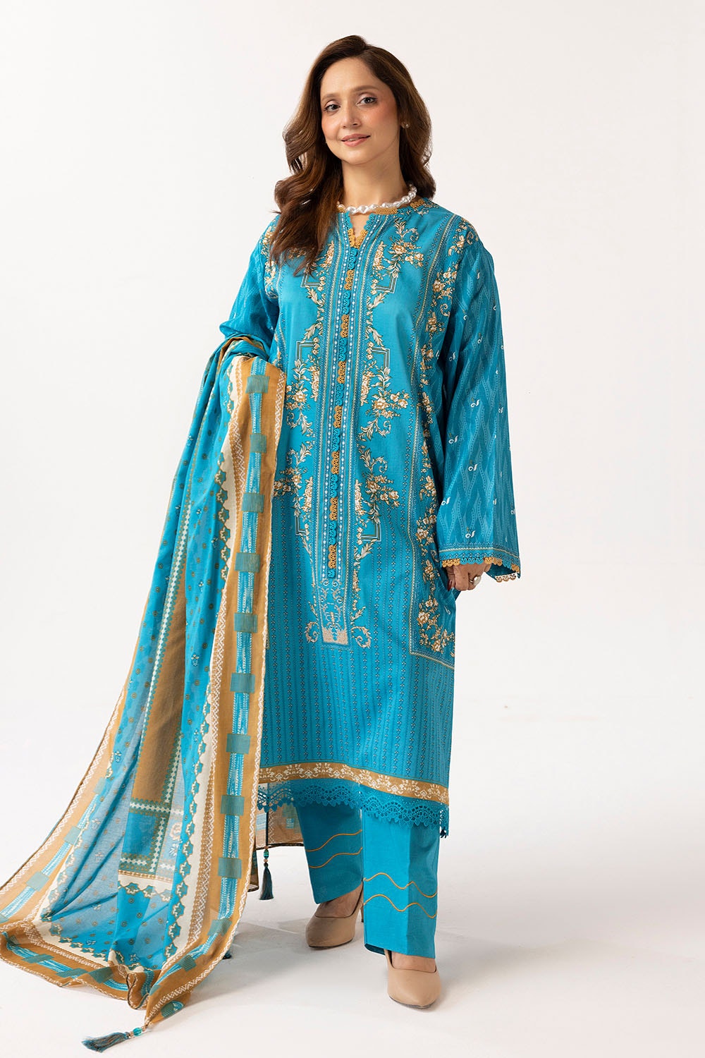 3 Piece Unstitched Printed Lawn Suit CL-52668