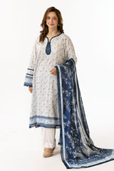 3 Piece Unstitched Printed Lawn Suit CL-52674