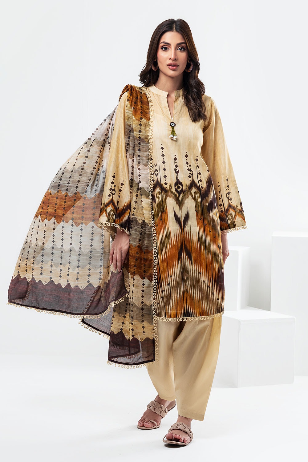 3 Piece Unstitched Printed Lawn Suit CLP-42200