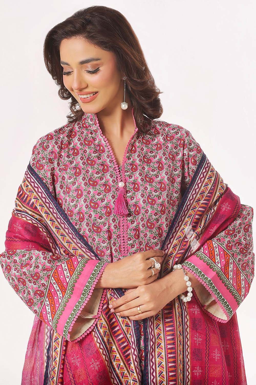 3 Piece Unstitched Printed Lawn Suit