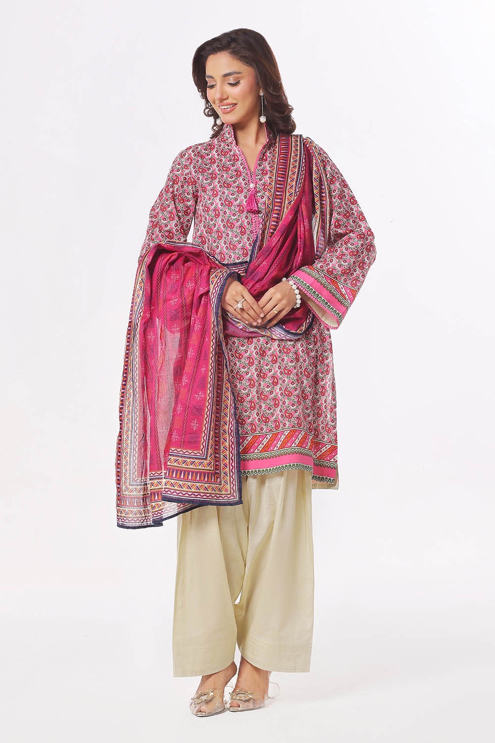 3 Piece Unstitched Printed Lawn Suit